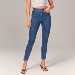 Abercrombie & Fitch High Rise Super Skinny Ankle Jean | Blue | 28